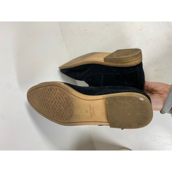 Cole Haan Rayna Hidden Wedge Booties Black Suede Women's 9B - Picture 1 of 8